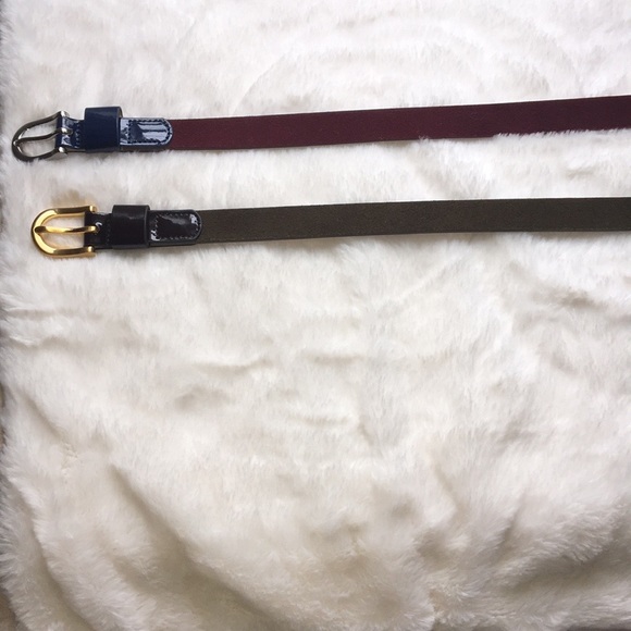 LOFT Dark Green/Spruce Suede Skinny Belt Size (L) - Picture 7 of 7